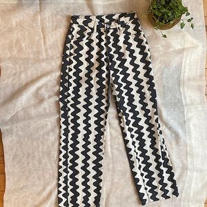 🌺Cider Swizzle Patterned High Rise Black & White About Me Jeans🌺